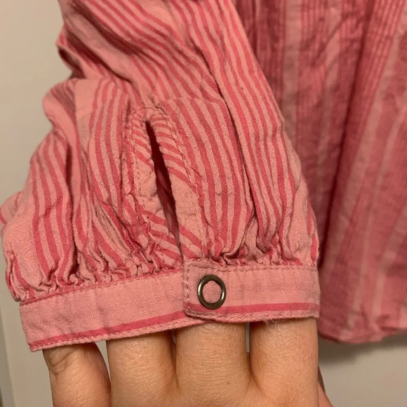 Aerie Striped Flowy Lightweight Blouse - Picture 3 of 7